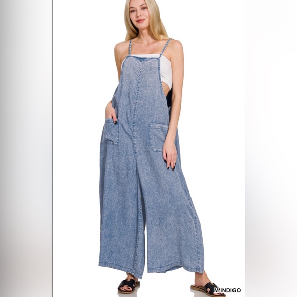 NWT Denim Blue Jumpsuit - Picture 5 of 5